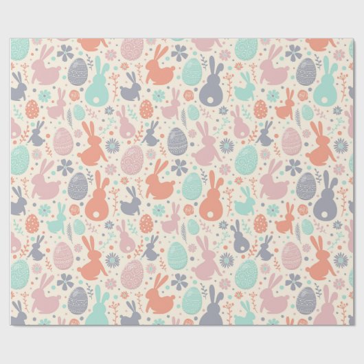 Osterbunnien & Eier Geschenkpapier (Flach)