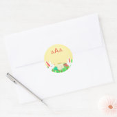 ÖSTERBUNNIEN RUNDSTÜCK-KUSTOM-MONOGRAMM RUNDER AUFKLEBER (Umschlag)