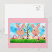 OsterBunnies Feiertagspostkarte (Vorne/Hinten)