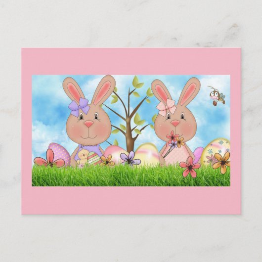 OsterBunnies Feiertagspostkarte (Vorderseite)