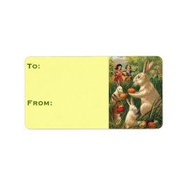 Osterbunnies mit Eiern Adressaufkleber