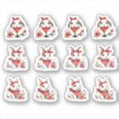 OsterBunnies mit roten Bandanas Aufkleber (Vorderseite)