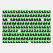 OsterBunnies Schwarz und Weiß auf Rosa und Grün Geschenkpapier Set (Vorderseite 3)