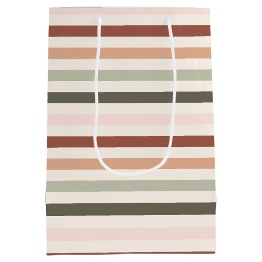 Osterbunny Boho Wasserfarbe Personalisiert Mittlere Geschenktüte (Rückseite)