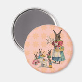 Osterbunny Chckens Bunnies Eggs Magnet (Vorderseite/Rückseite)