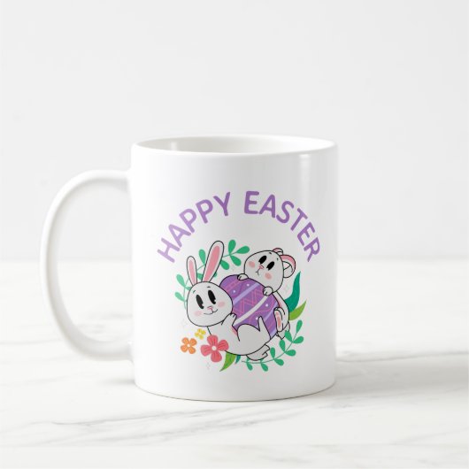 Osterbunny Egg Umarmung Tasse (Links)