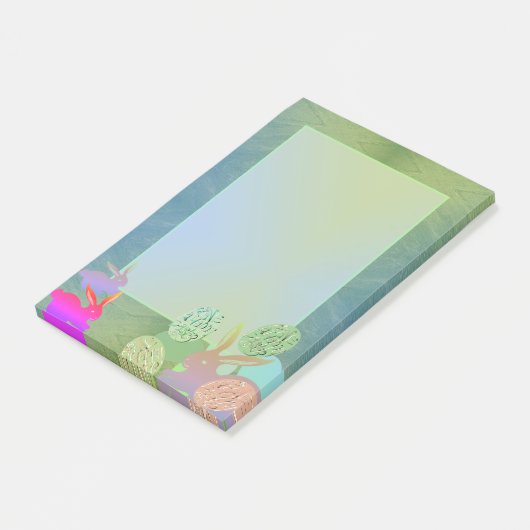 Osterbunny Eggs Stationierung Post-it Klebezettel (angewinkelt)