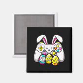 Osterbunny Gamepad Eggen Gaming for Kids BO Magnet (Vorderseite/Rückseite)