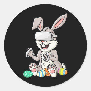Osterbunny Gamer Eggs Spaß Gaming Kleinkind Boys K Runder Aufkleber