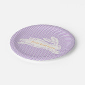 Osterbunny Gingham Custom Pappteller (Schrägansicht)