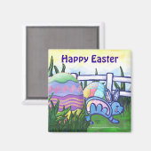 Osterbunny Happy Ostermagnet Magnet (Vorderseite/Rückseite)