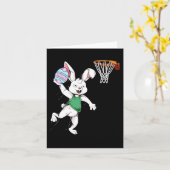 Osterbunny Kids Boys Männer Rabbit Dunking Basketb Karte (Gelbe Blume)