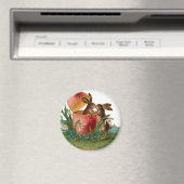 Osterbunny Kiss Vintag Magnet (In Situ (Geschirrspüler))