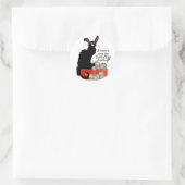 OsterBunny Le Chat Noir Runder Aufkleber (Tasche)