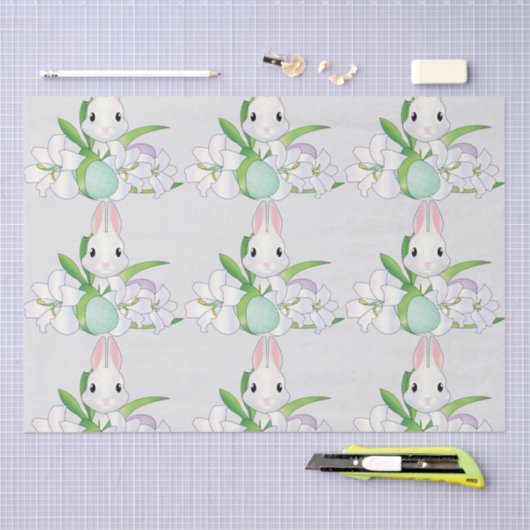 Osterbunny Lilies Seidenpapier (Handwerk)