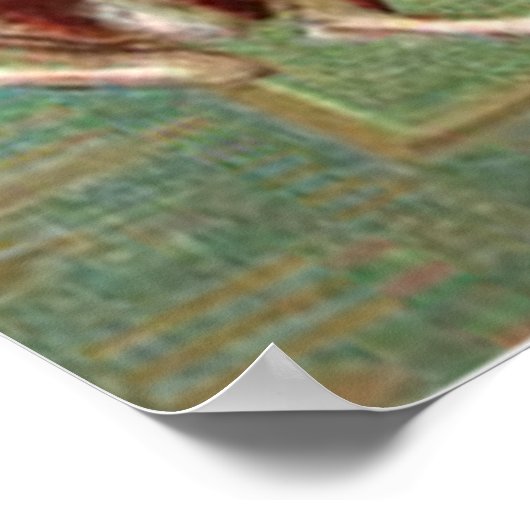 Osterbunny Maypole Dance Ribbon Poster (Ecke)