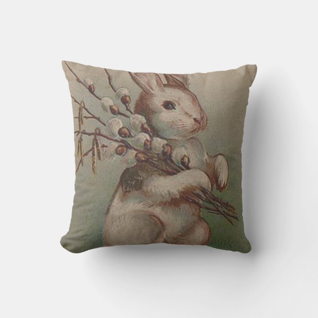Osterbunny Pussy Willow Kissen (Vorderseite)