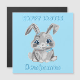 Osterbunny Rabbit Blue Name Kühlschrank Card Magnetkarte