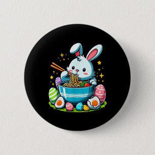 Osterbunny Ramen Kawaii Japanisch Noodle Frauen Ki Button