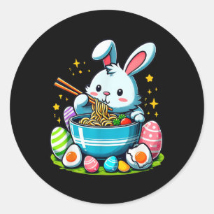 Osterbunny Ramen Kawaii Japanisch Noodle Frauen Ki Runder Aufkleber