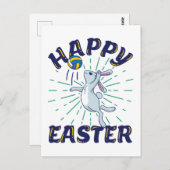 Osterbunny Volleyball Jump Serve Postkarte (Vorne/Hinten)