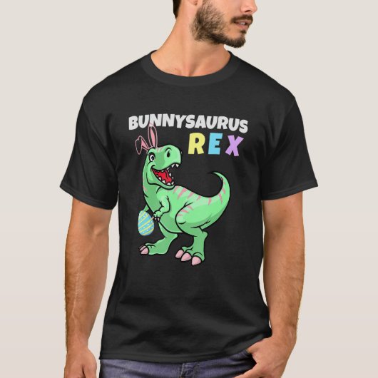 Osterbunnysaurus Rex Cool Trex Oster Dinosaurier B T-Shirt (Vorderseite)