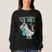 Osterbunnysaurus T Rex Dino Dabbing Rabbit Boys Sweatshirt (Vorderseite)