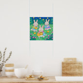 Osterbüsen mit Ostereiern Poster (Küche)