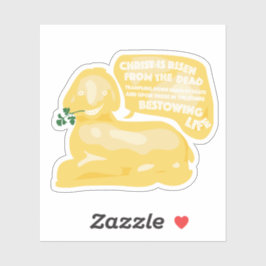 Osterbutterlammchen! Aufkleber