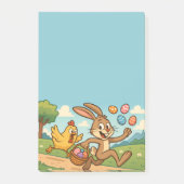 OsterCartoon Funny | Bunny Steals Eggs von Hen Post-it Klebezettel (Vorderseite)