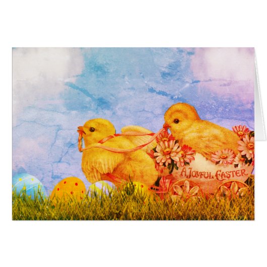 Osterchicks Grußkarte (Vorderseite (Horizontal))