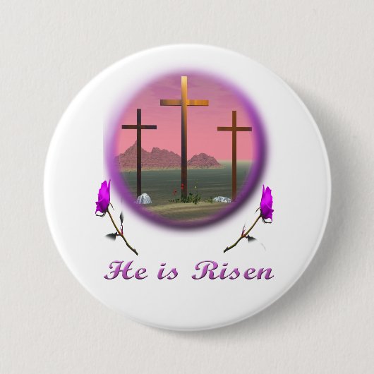 OsterChrist ist Risen Button (Vorderseite)
