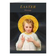 Osterchristliches Kind, das Émile Munier Card segn