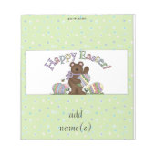 Ostercreme-Bar Wrapper-Gastgeschenk-Geschenk Notizblock (Vorderseite)