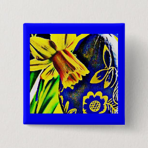 Osterdaffodil Button