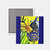 Osterdaffodil Magnet (Vorderseite/Rückseite)