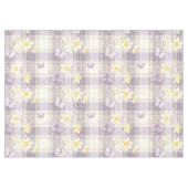 Osterdarodische Blume Violet Kariertes Muster Tischdecke (Vorderseite (Horizontal))