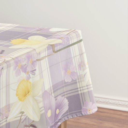 Osterdarodische Blume Violet Kariertes Muster Tischdecke (Beispiel)