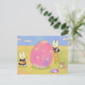 Osterdekoration Bunnies Postkarte (Stehend Vorderseite)