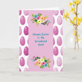 Osterdesign für Tante mit bunten Eiern Karte (Gelbe Blume)