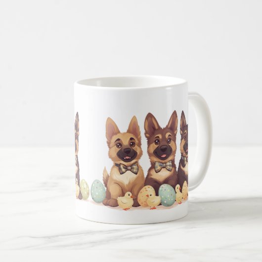 Osterdeutsche Schäferhunde Kaffeetasse (VorderseiteRechts)