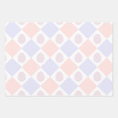 Osterdiamantmuster mit dekorierten Eiern Geschenkpapier Set (Vorderseite)