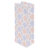 Osterdiamantmuster mit dekorierten Eiern Geschenktüte Für Weinflaschen (Rückseite Schrägansicht)