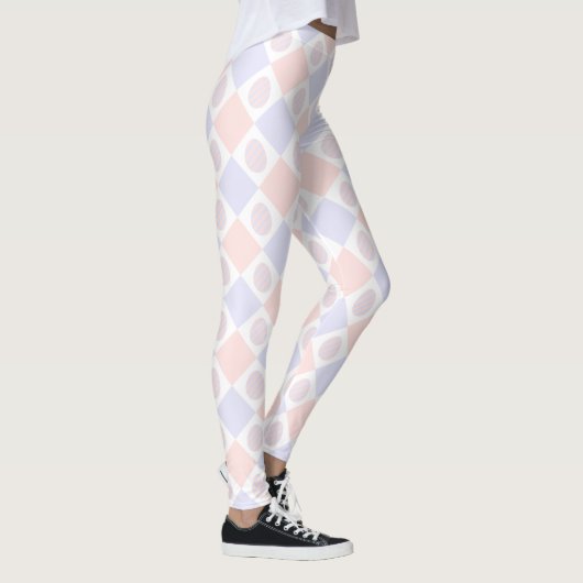 Osterdiamantmuster mit dekorierten Eiern Leggings (Rechts)