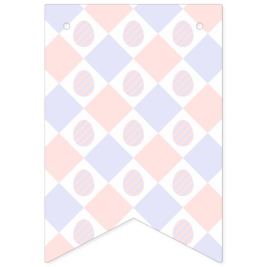 Osterdiamantmuster mit dekorierten Eiern Wimpelkette (Zweite Fahne)