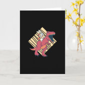 Osterdinosaurier Karte (Gelbe Blume)