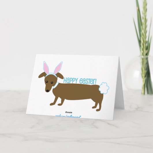 Osterdoggie Feiertagskarte (Rückseite)