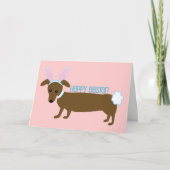 Osterdoggie Feiertagskarte (Vorderseite)