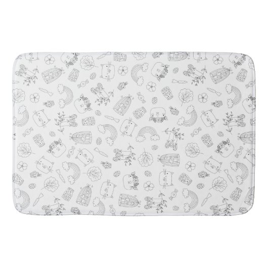 Osterdoodle Kiddie Muster Badematte (Vorderseite)