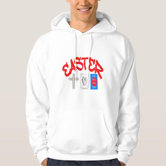 Osterdreifaltigkeit: Kreuz, Grab, Auferstehung T - Hoodie (Vorderseite)